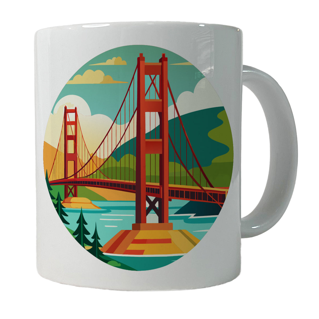 Golden Gate Bridge San Francisco Travel Ceramic Tea Coffee Mug Cup - 11oz