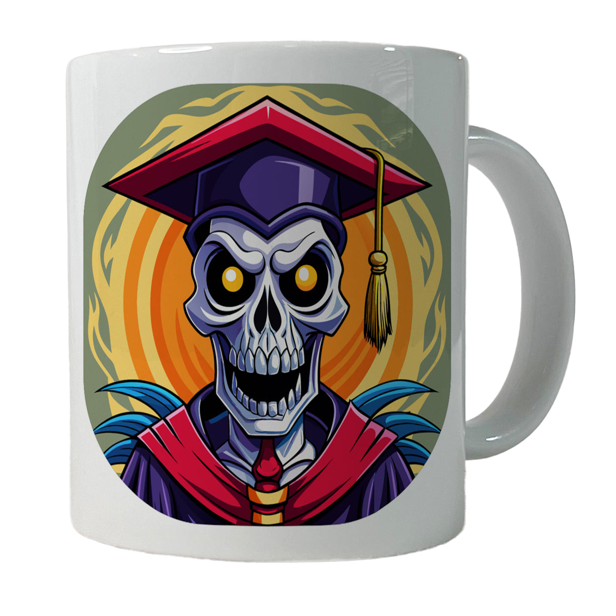 Graduate Skeleton Graduation Scary Ceramic Tea Coffee Mug Cup - 11oz
