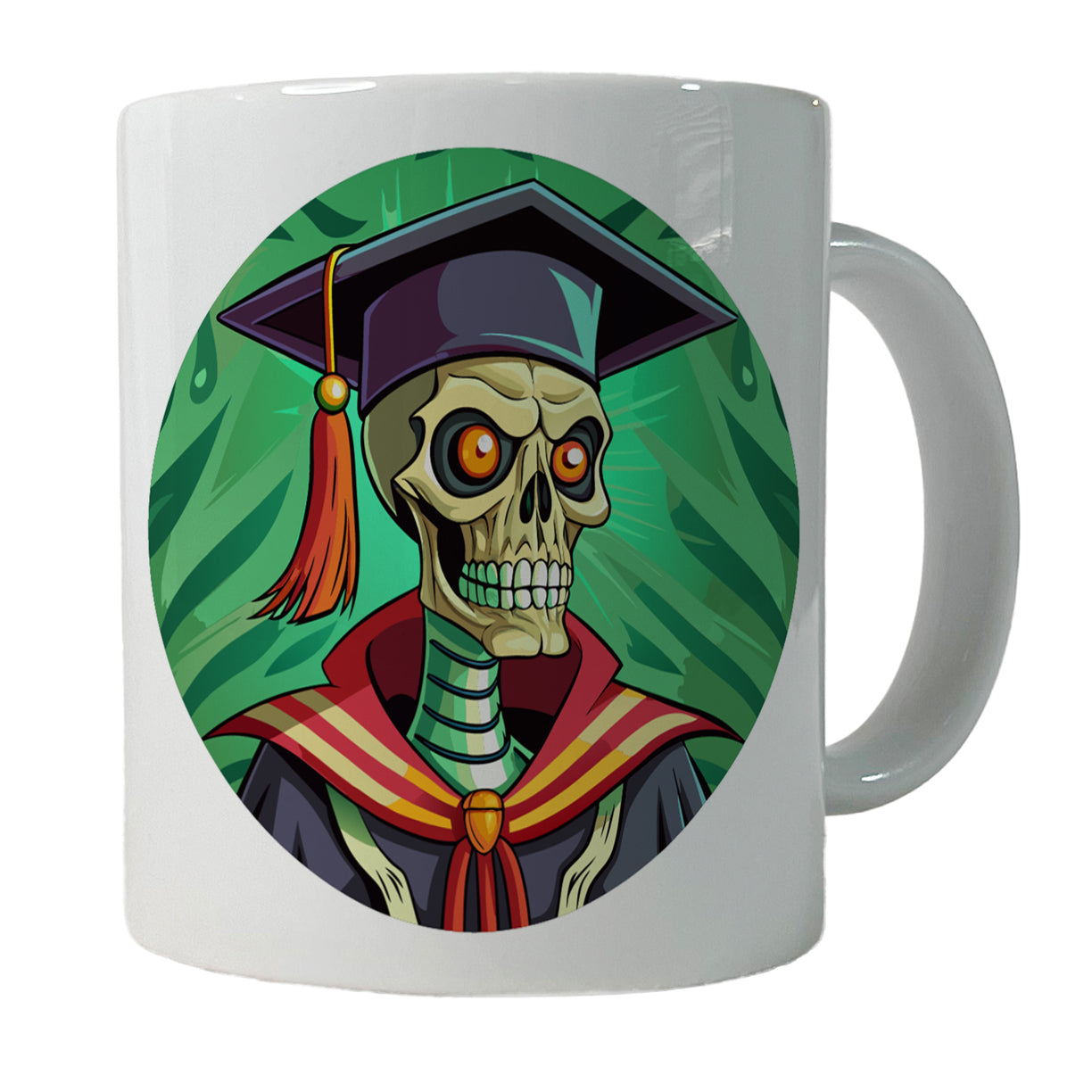 Graduate Skeleton Scary Graduation Ceramic Tea Coffee Mug Cup - 11oz