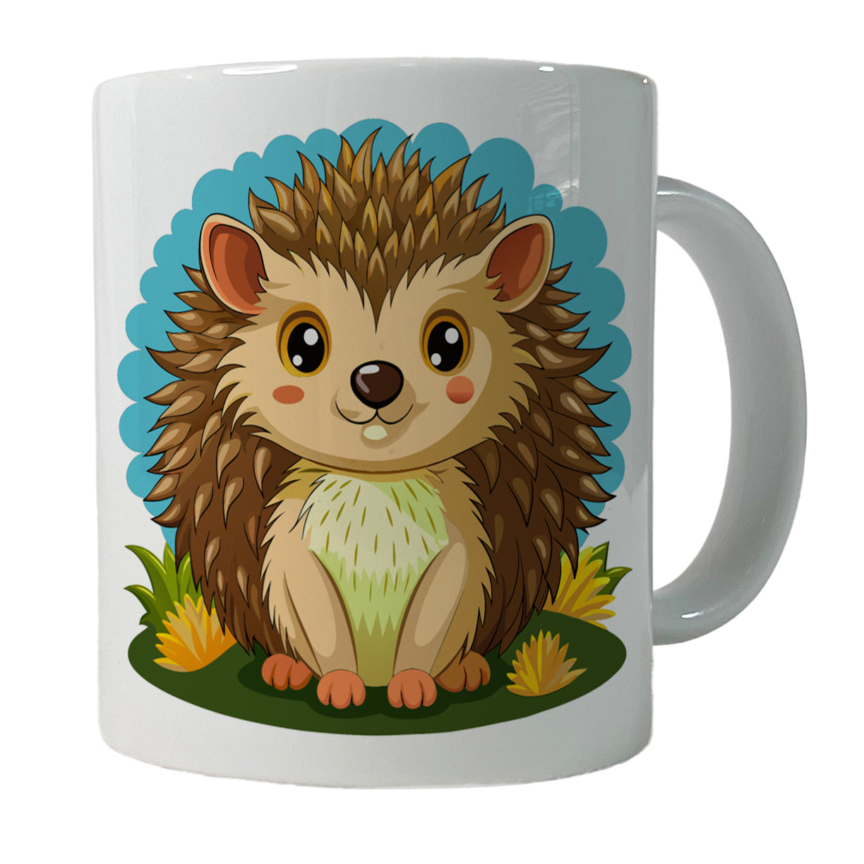 Hedgehog Smiling Cute Ceramic Tea Coffee Mug Cup - 11oz