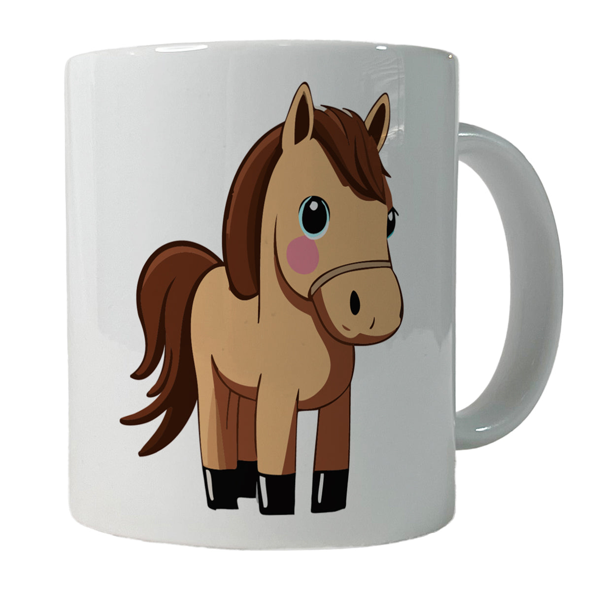 Horse Chibi Cute Standing Ceramic Tea Coffee Mug Cup - 11oz