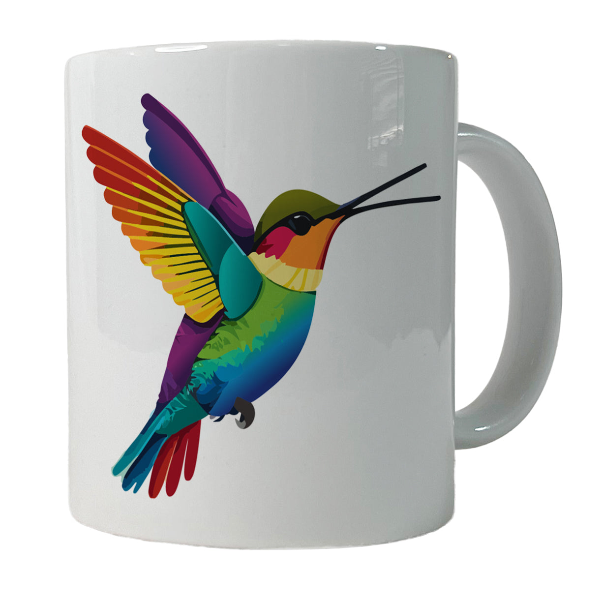 Hummingbird Rainbow Ceramic Tea Coffee Mug Cup - 11oz