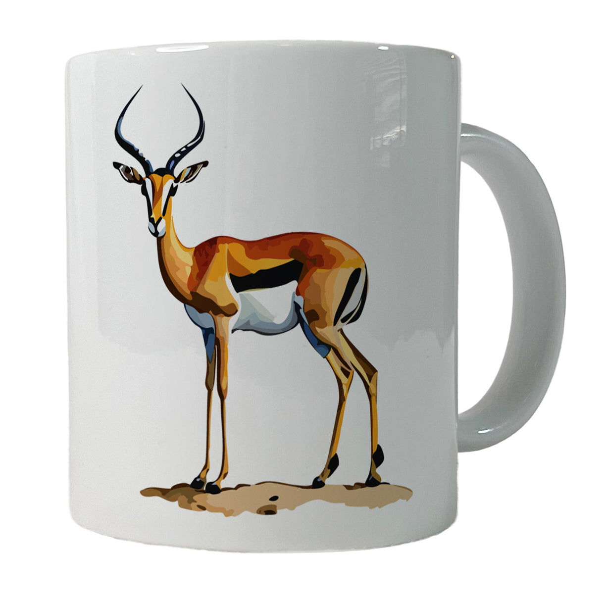 Impala Watercolor Africa Animal Ceramic Tea Coffee Mug Cup - 11oz