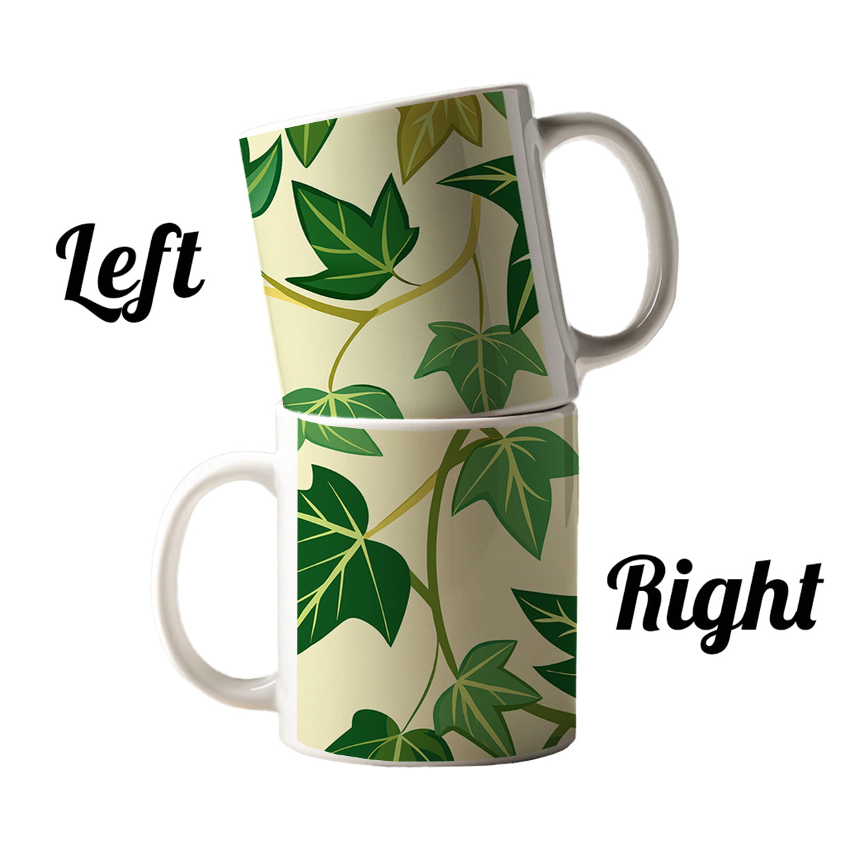 Ivy Vines Pattern Ceramic Tea Coffee Mug Cup - 11oz