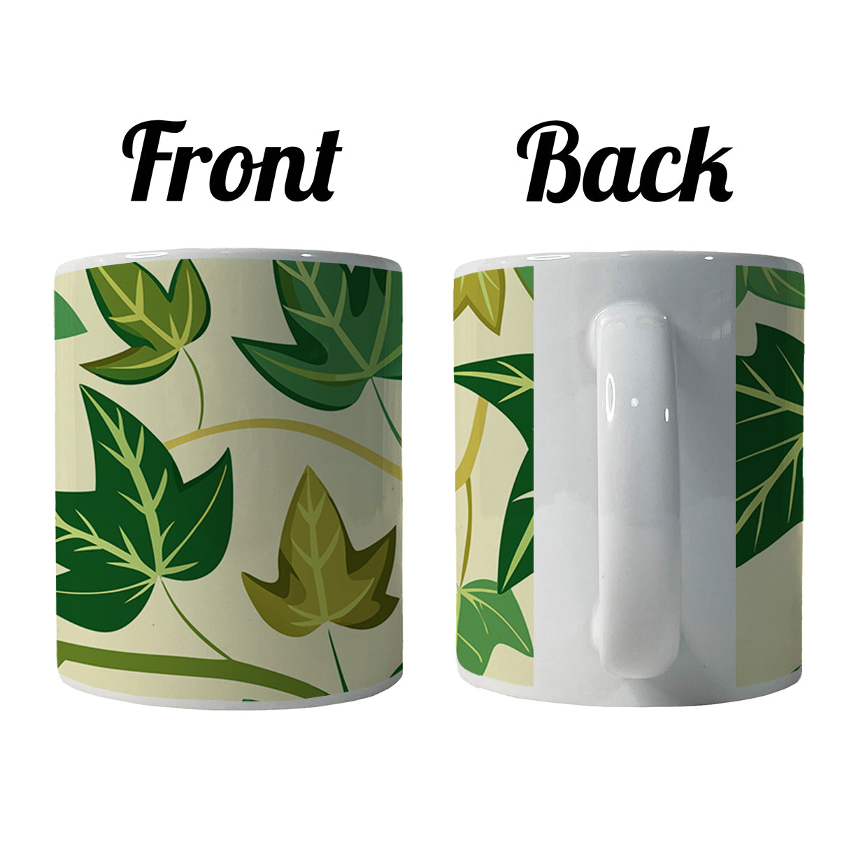 Ivy Vines Pattern Ceramic Tea Coffee Mug Cup - 11oz
