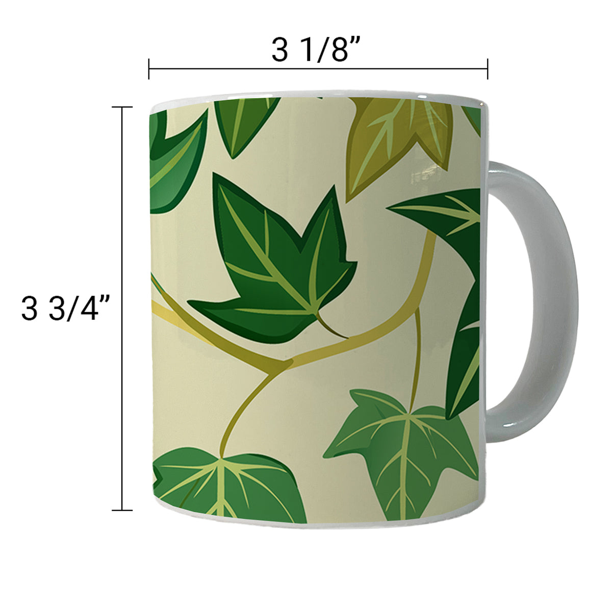 Ivy Vines Pattern Ceramic Tea Coffee Mug Cup - 11oz