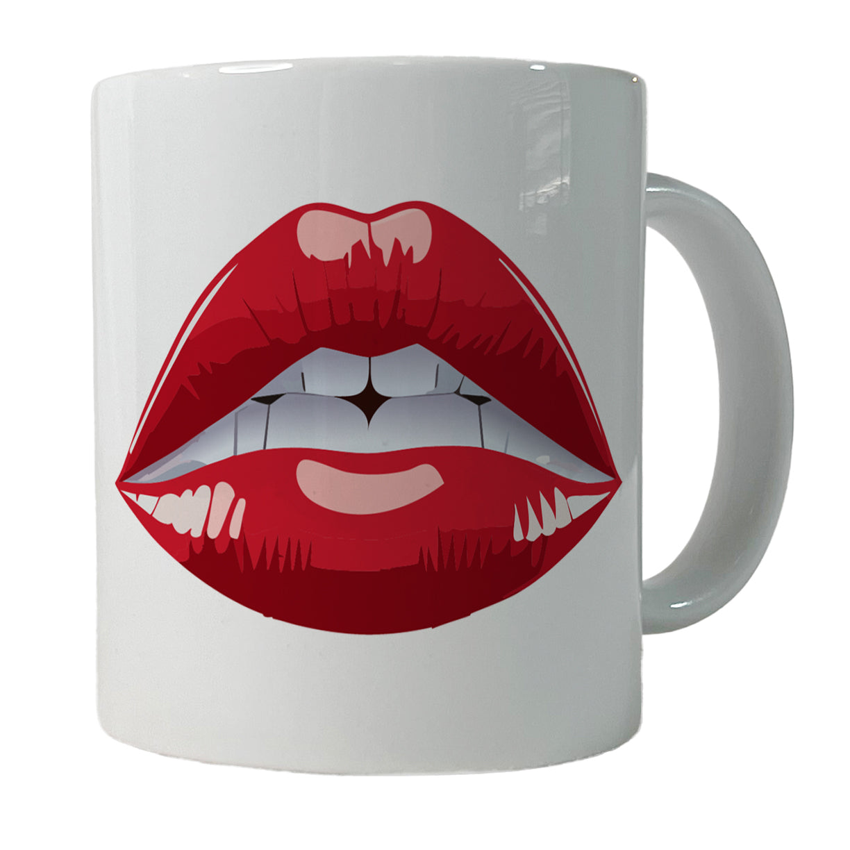 Lips Red Lipstick Mouth Ceramic Tea Coffee Mug Cup - 11oz