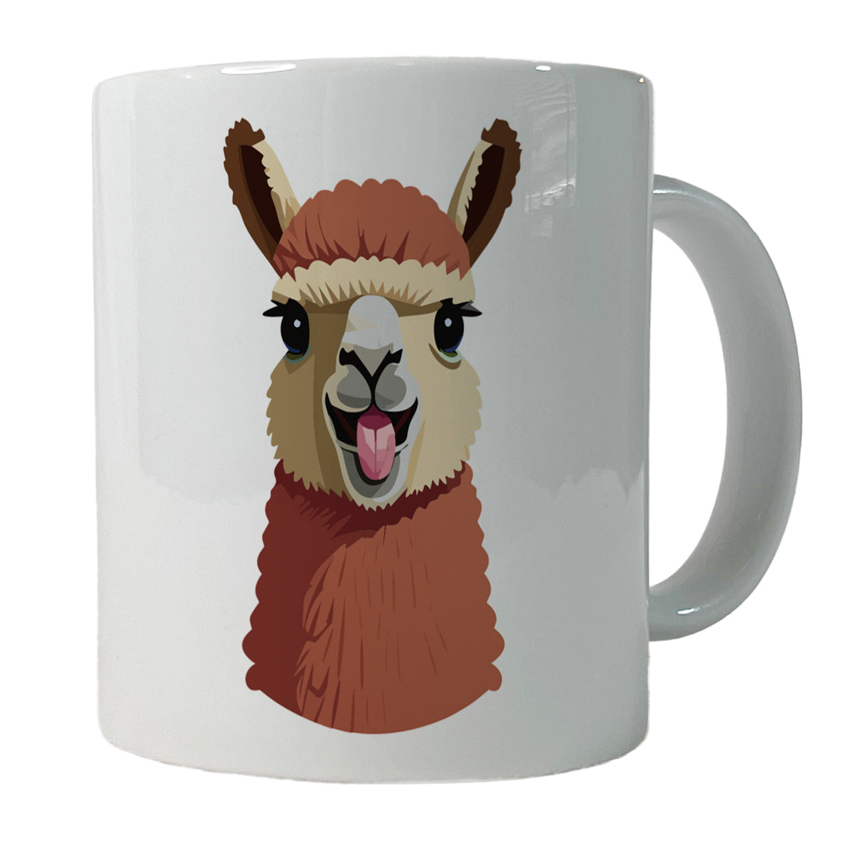 Llama Tongue Sticking Out Ceramic Tea Coffee Mug Cup - 11oz