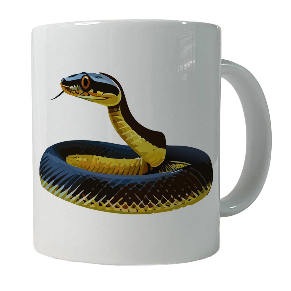 Mamba Snake Coiled Ceramic Tea Coffee Mug Cup - 11oz