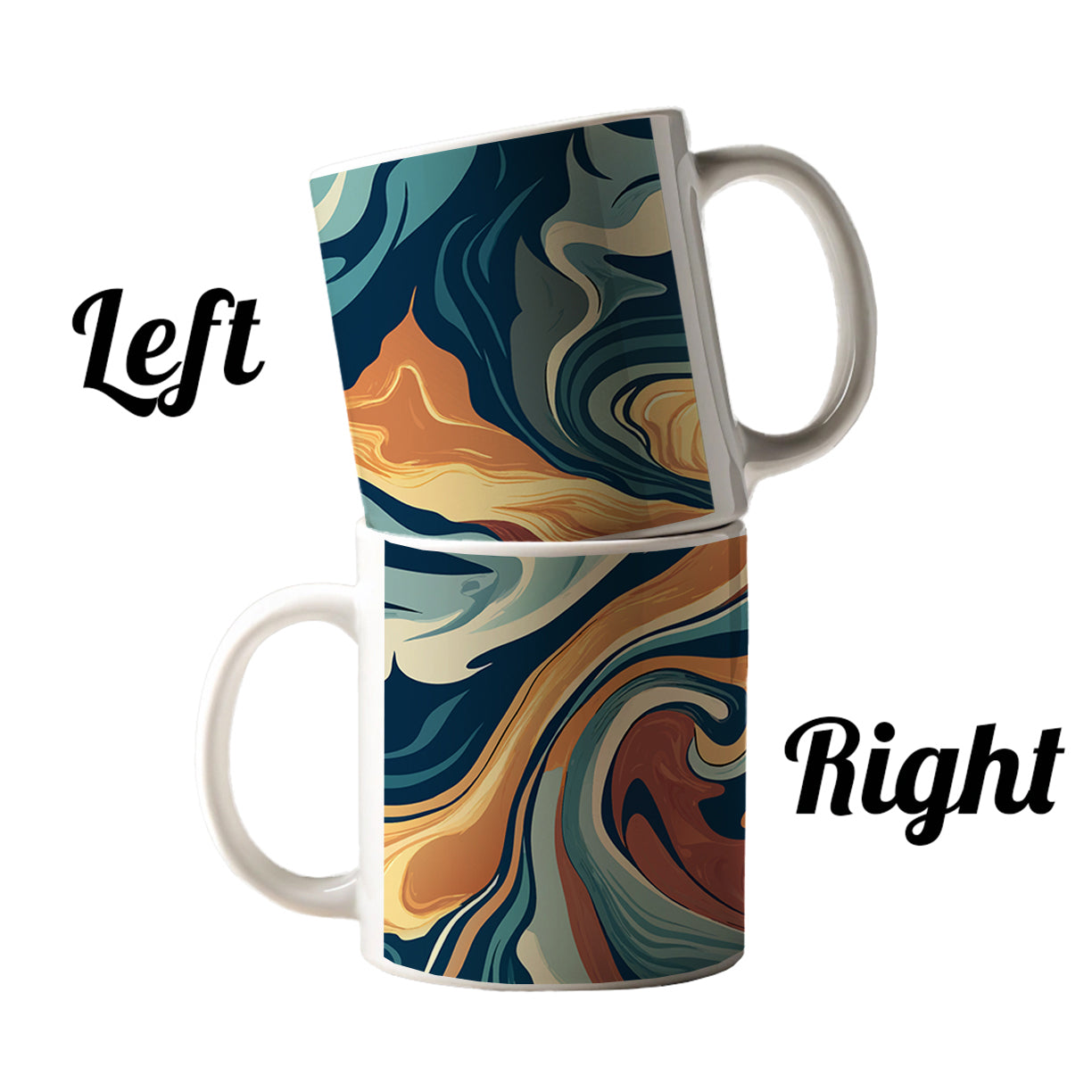 Marble Design Ceramic Tea Coffee Mug Cup - 11oz