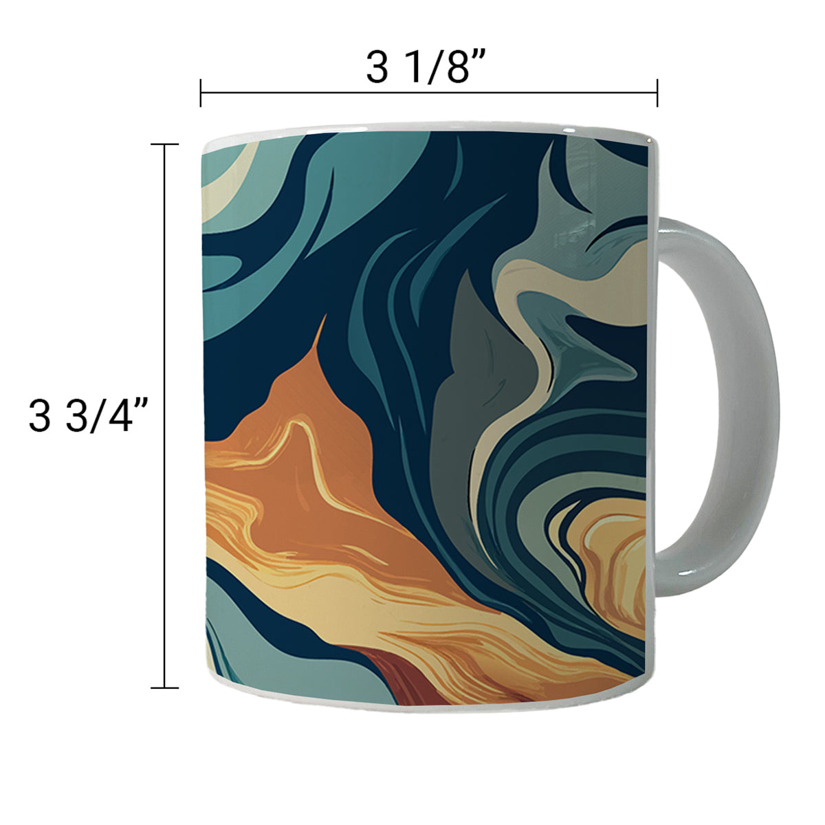 Marble Design Ceramic Tea Coffee Mug Cup - 11oz