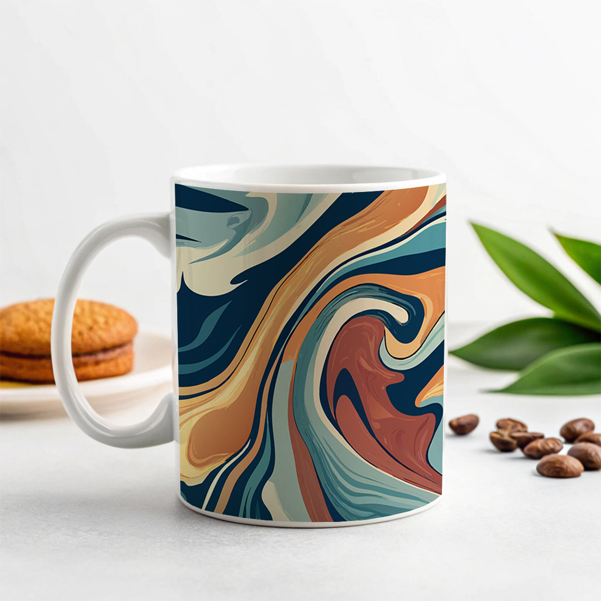 Marble Design Ceramic Tea Coffee Mug Cup - 11oz