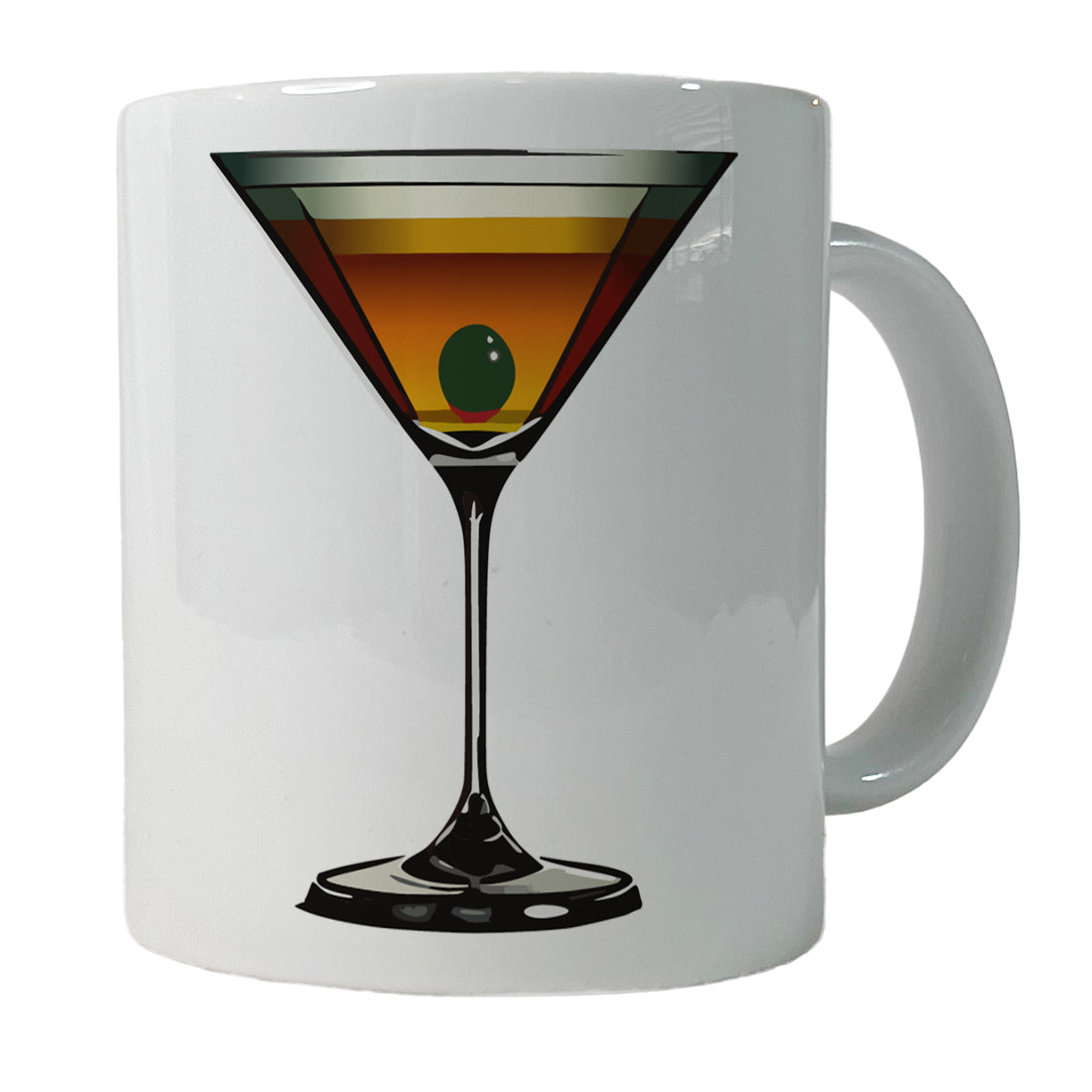 Martini with Olive Ceramic Tea Coffee Mug Cup - 11oz