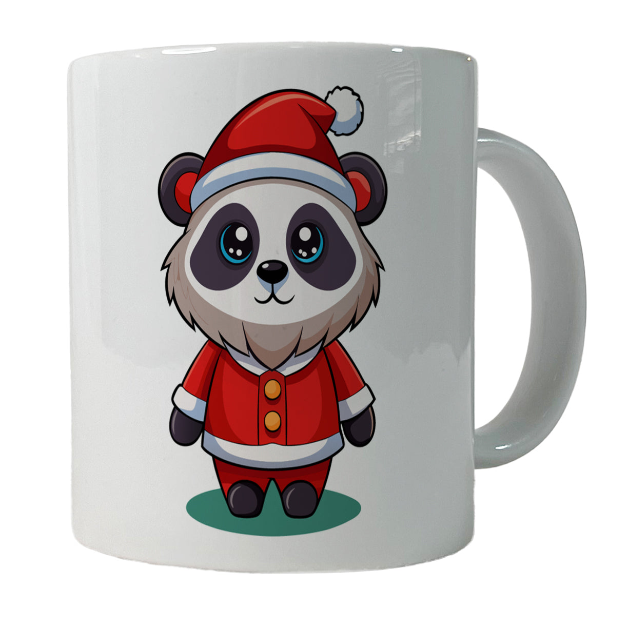 Panda Santa Christmas Ceramic Tea Coffee Mug Cup - 11oz