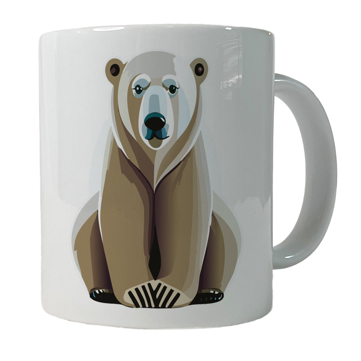 Polar Bear Sitting Ceramic Tea Coffee Mug Cup - 11oz
