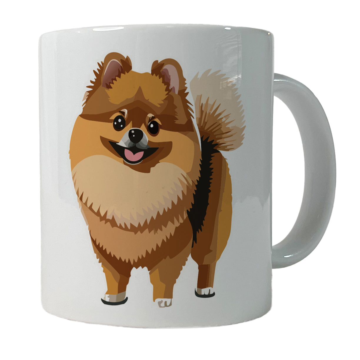 Pomeranian Dog Standing Ceramic Tea Coffee Mug Cup - 11oz