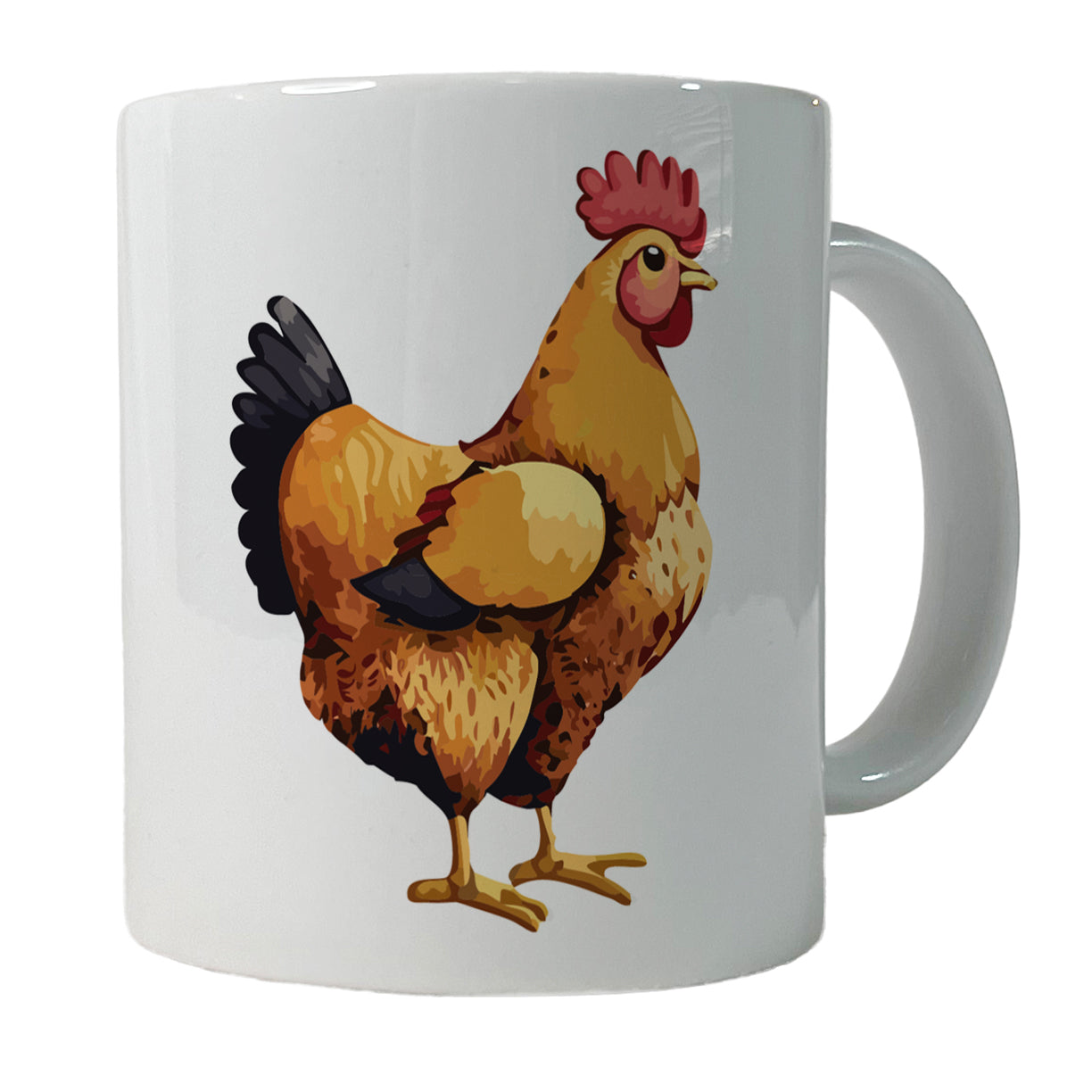 Rooster Chicken Profile Ceramic Tea Coffee Mug Cup - 11oz