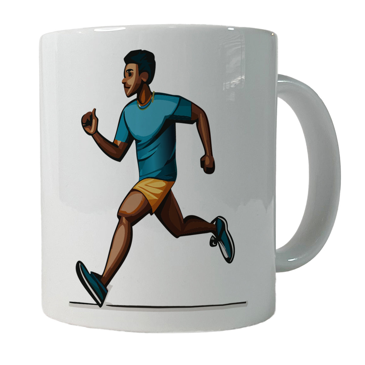 Running Jogging Man Exercise Ceramic Tea Coffee Mug Cup - 11oz