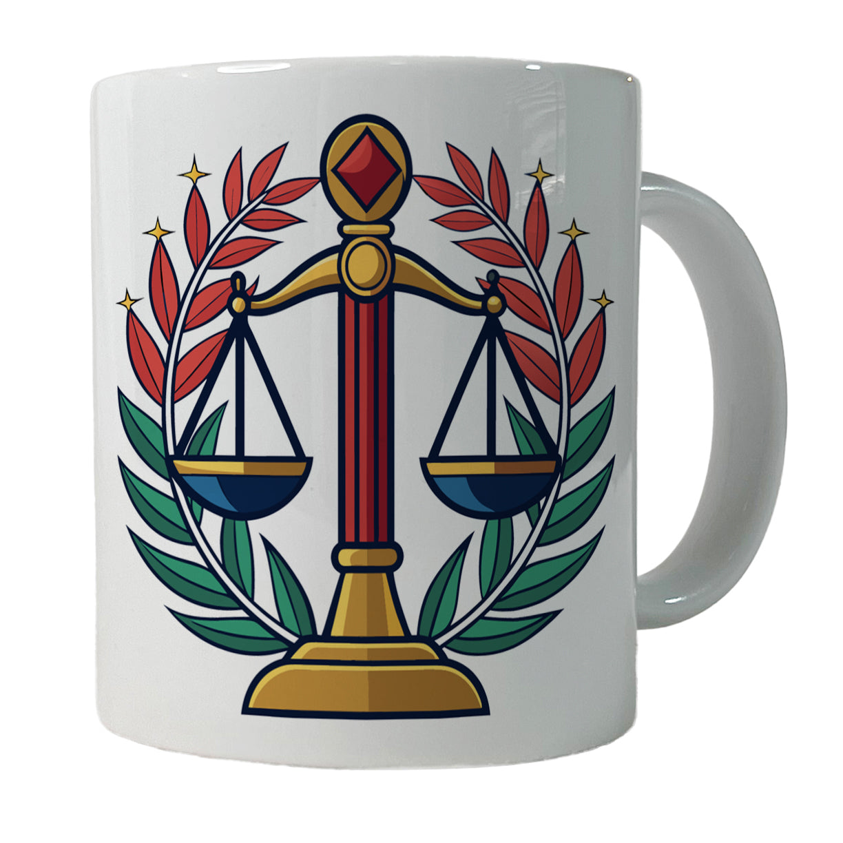 Scales of Justice Ceramic Tea Coffee Mug Cup - 11oz
