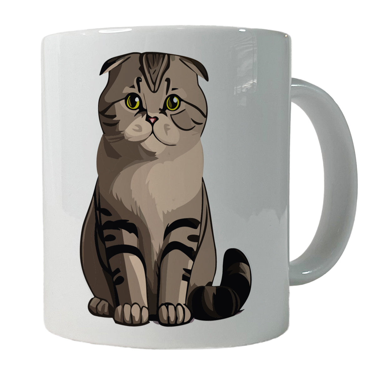 Scottish Fold Cat Sitting Ceramic Tea Coffee Mug Cup - 11oz