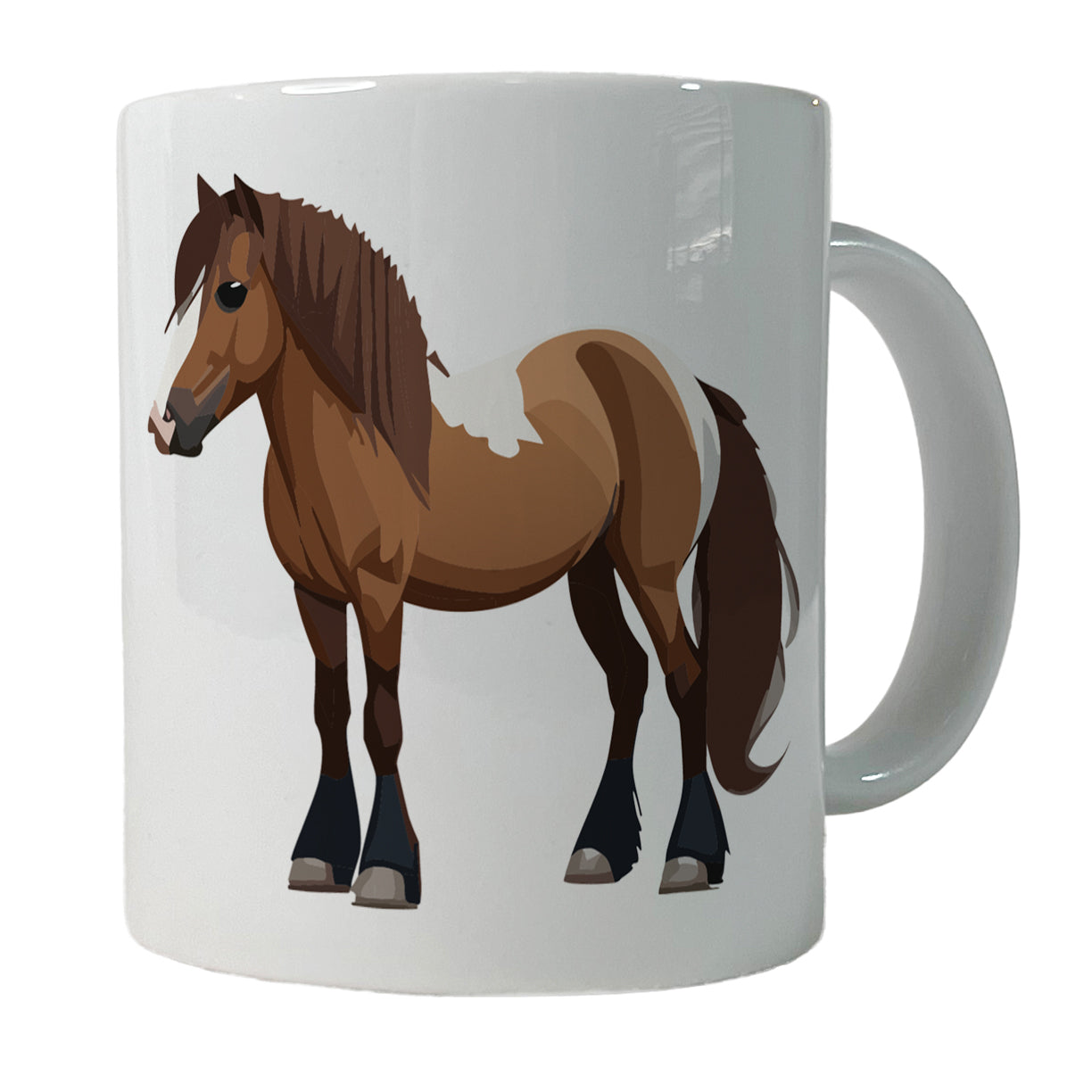 Shetland Pony Horse Standing Ceramic Tea Coffee Mug Cup - 11oz