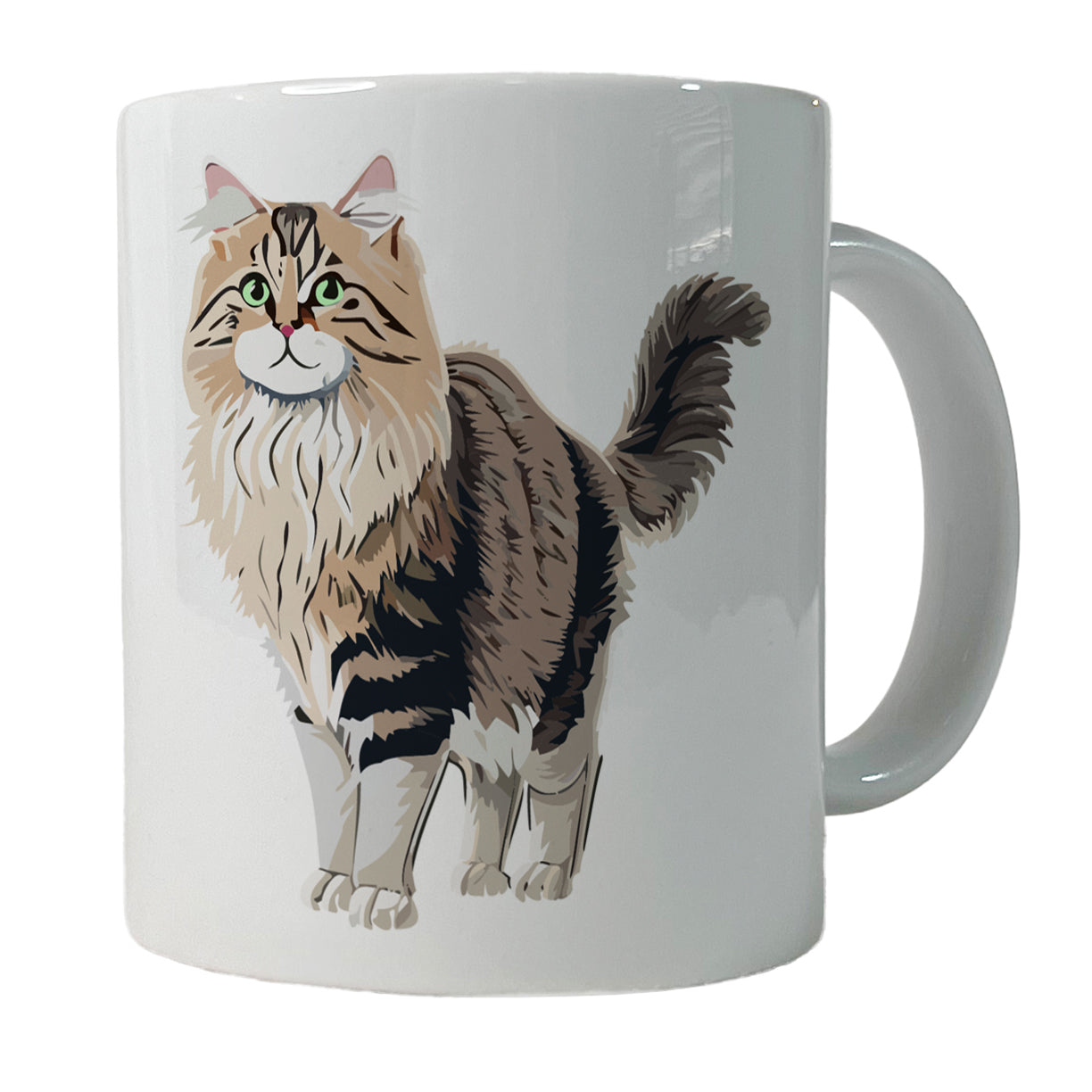 Siberian Cat Standing Ceramic Tea Coffee Mug Cup - 11oz