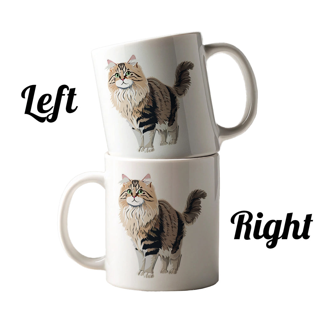 Siberian Cat Standing Ceramic Tea Coffee Mug Cup - 11oz