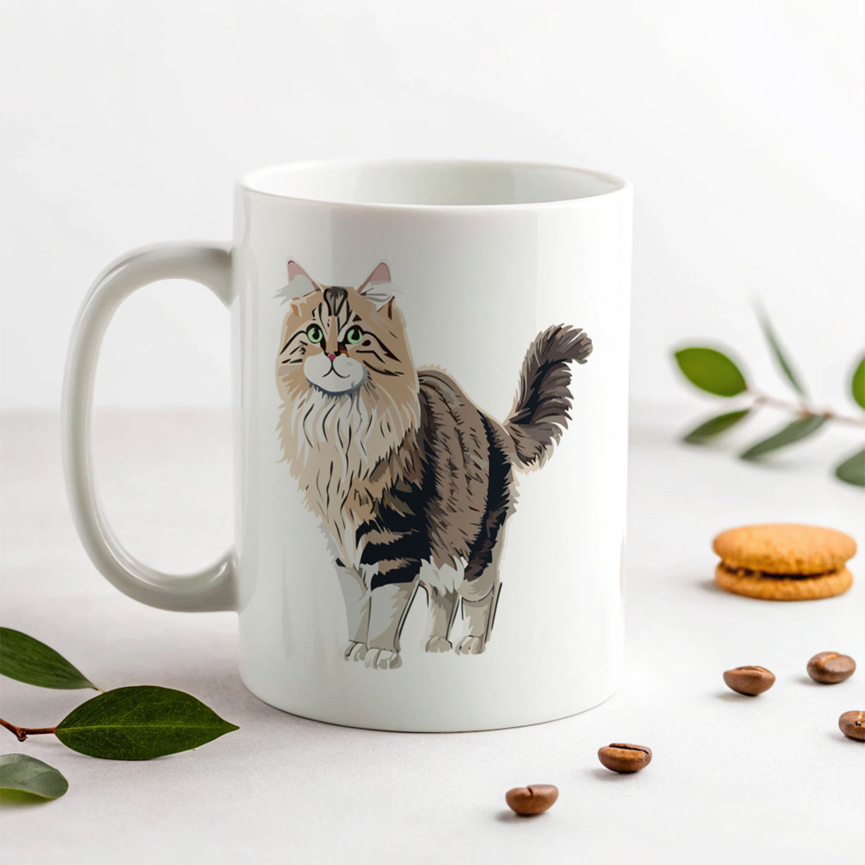 Siberian Cat Standing Ceramic Tea Coffee Mug Cup - 11oz