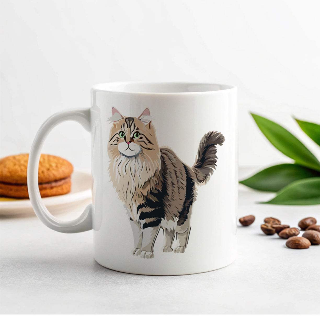 Siberian Cat Standing Ceramic Tea Coffee Mug Cup - 11oz