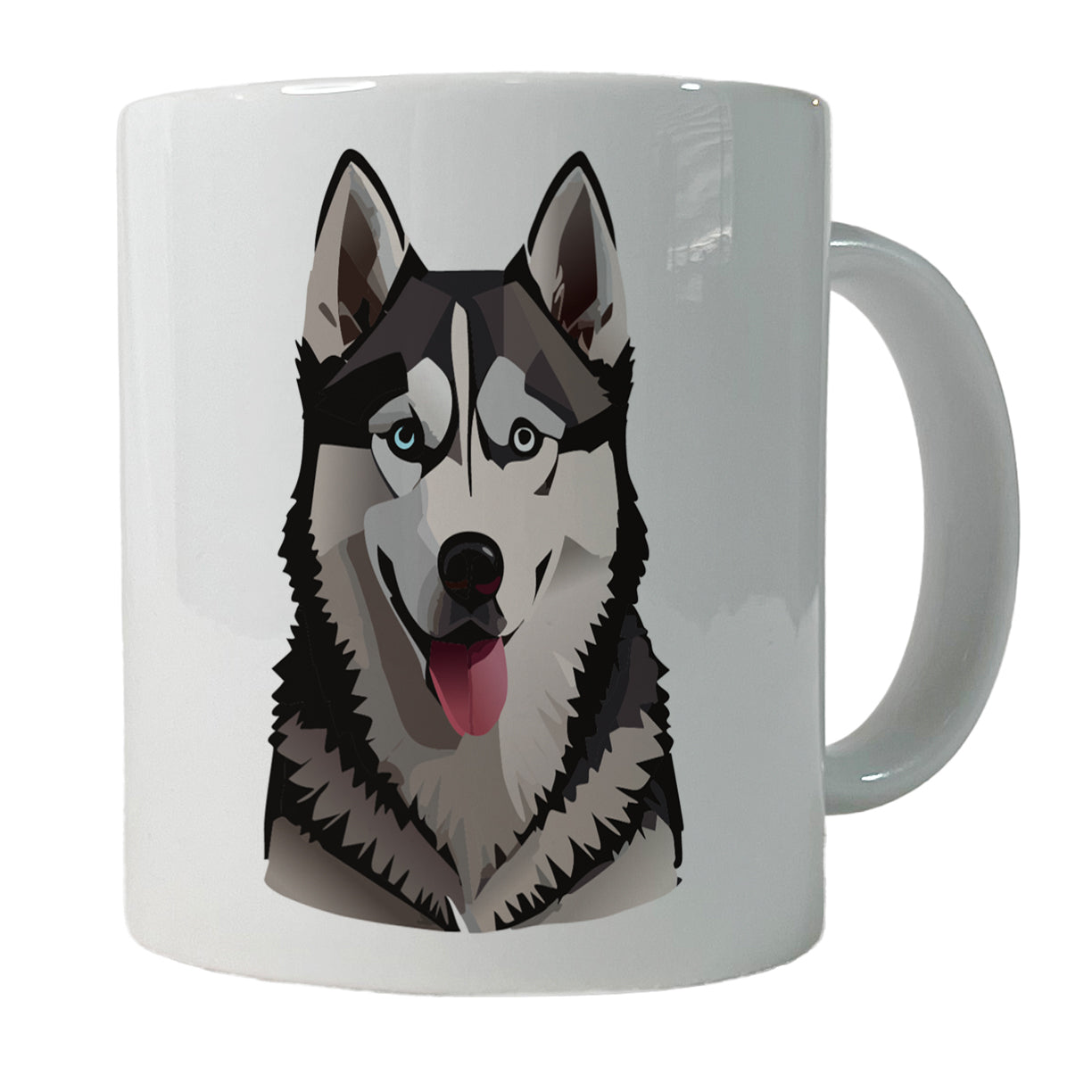 Siberian Husky Dog Tongue Out Ceramic Tea Coffee Mug Cup - 11oz