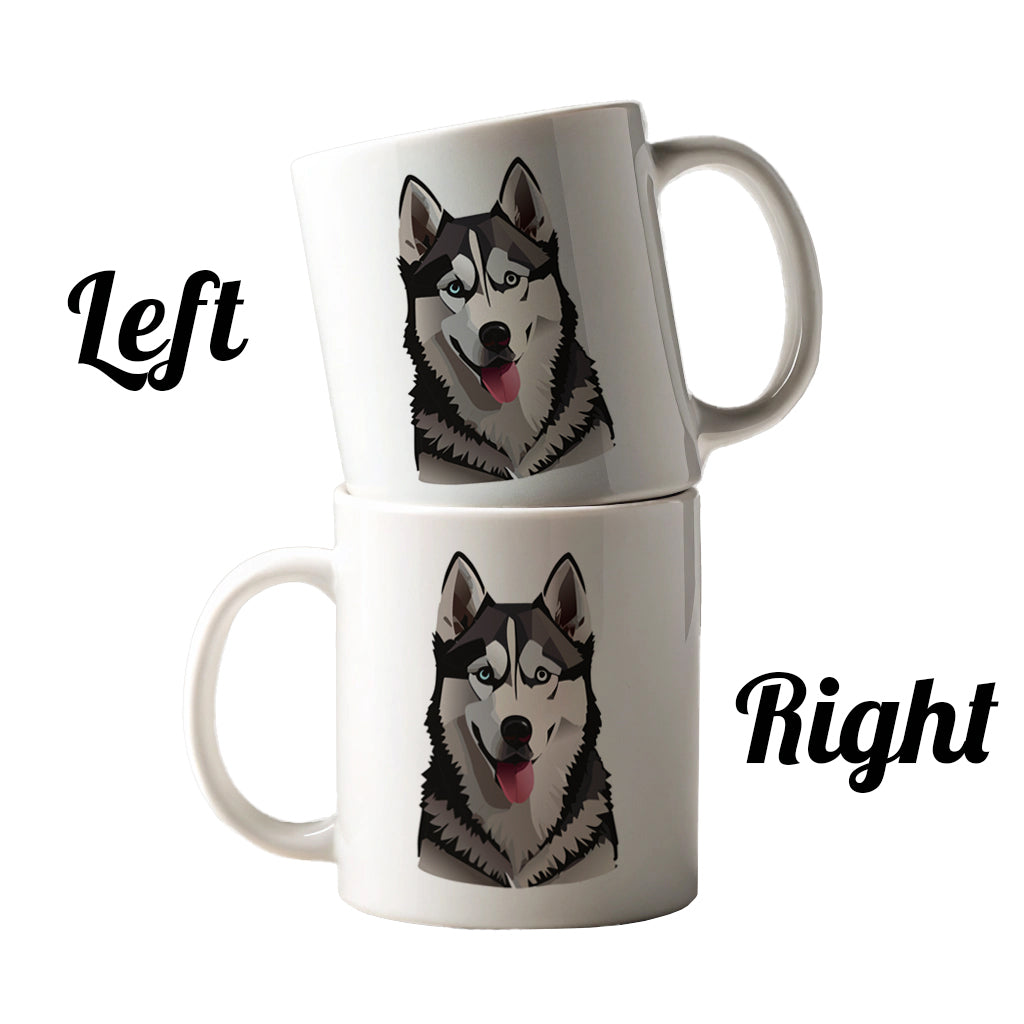 Siberian Husky Dog Tongue Out Ceramic Tea Coffee Mug Cup - 11oz