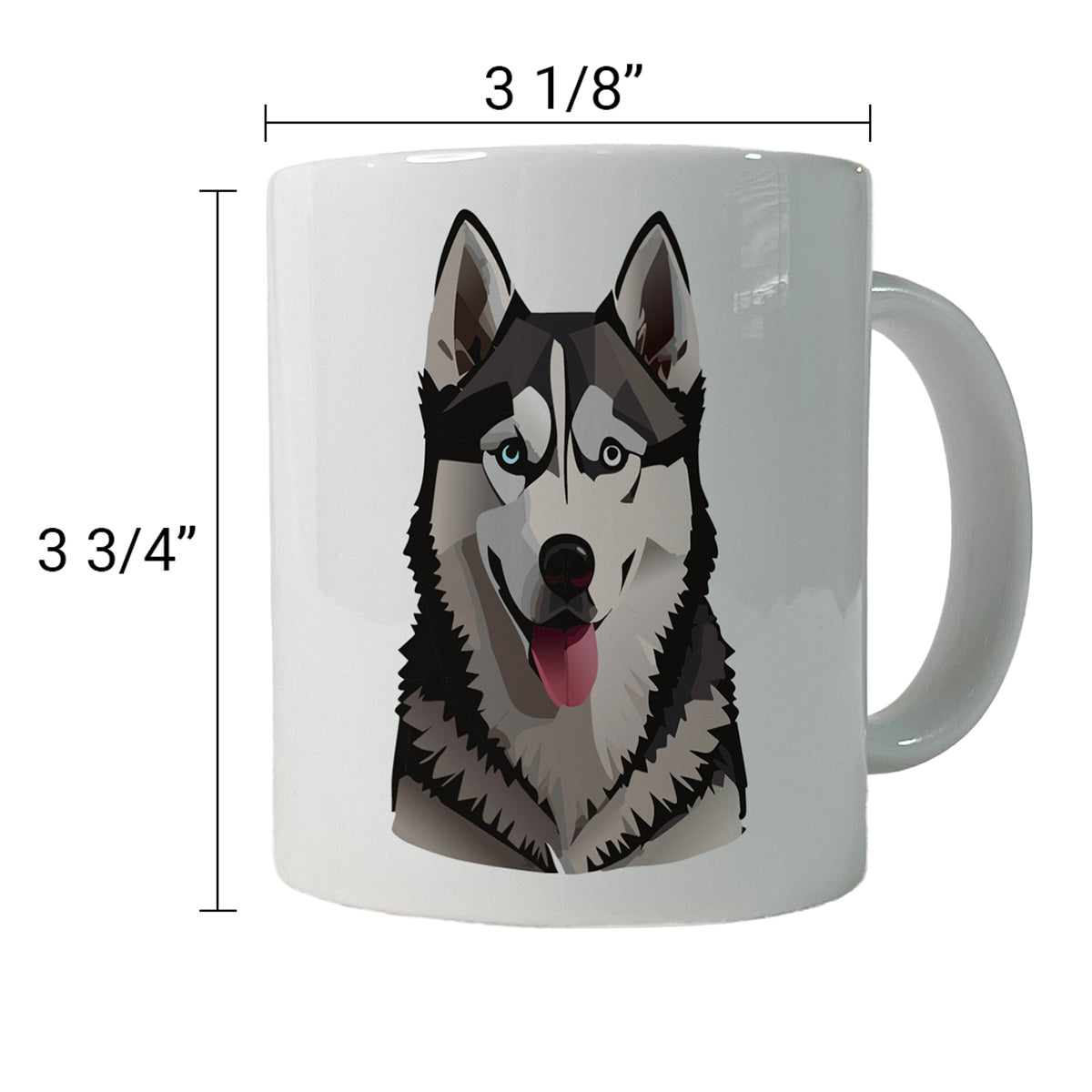 Siberian Husky Dog Tongue Out Ceramic Tea Coffee Mug Cup - 11oz