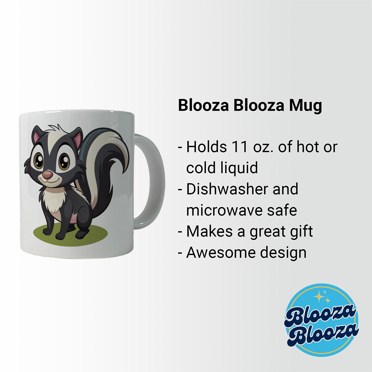 Skunk Cute Ceramic Tea Coffee Mug Cup - 11oz