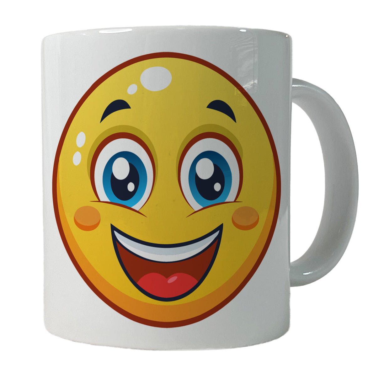 Smiling Face Happy Ceramic Tea Coffee Mug Cup - 11oz