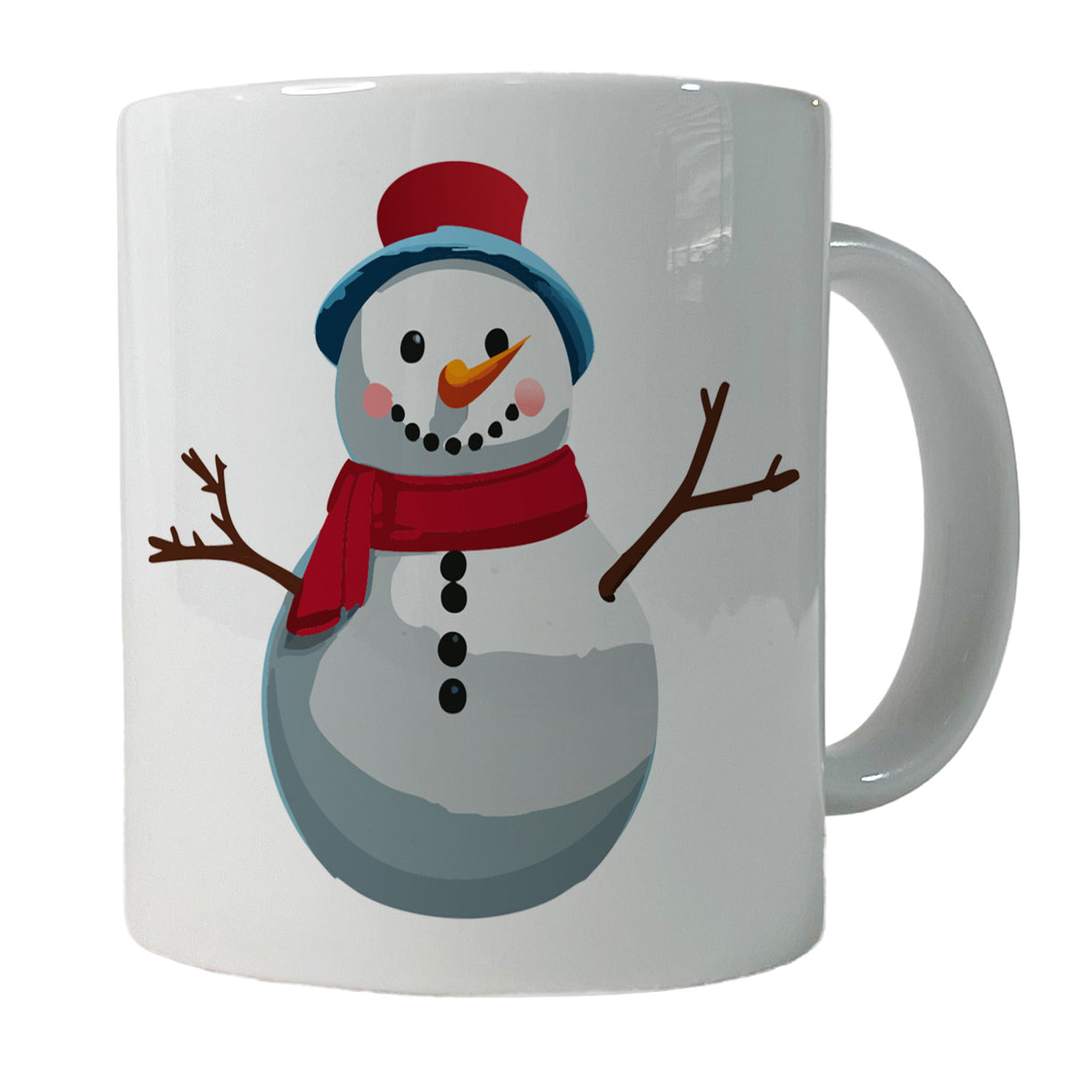 Snowman Happy Winter Christmas Ceramic Tea Coffee Mug Cup - 11oz