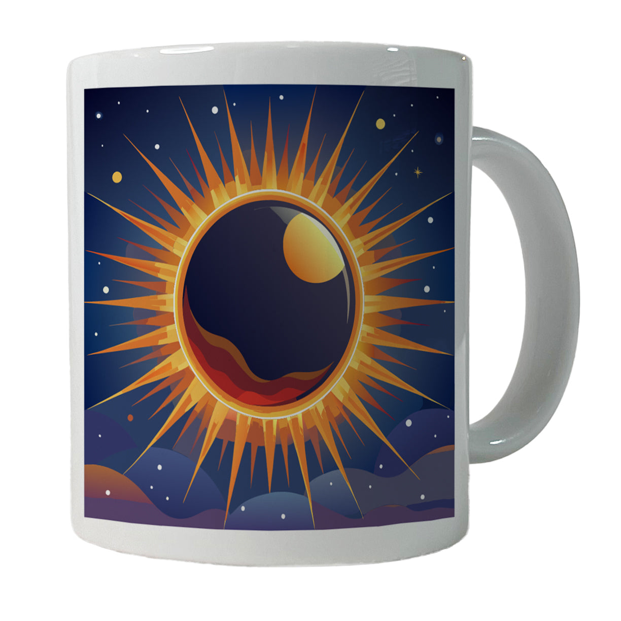 Solar Eclipse Sun Ceramic Tea Coffee Mug Cup - 11oz