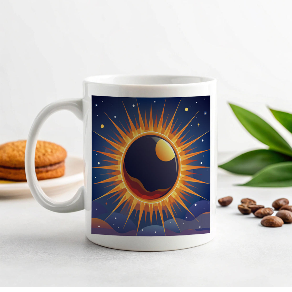 Solar Eclipse Sun Ceramic Tea Coffee Mug Cup - 11oz