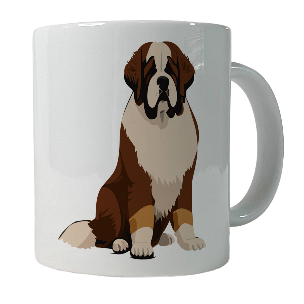 St Bernard Dog Sitting Ceramic Tea Coffee Mug Cup - 11oz