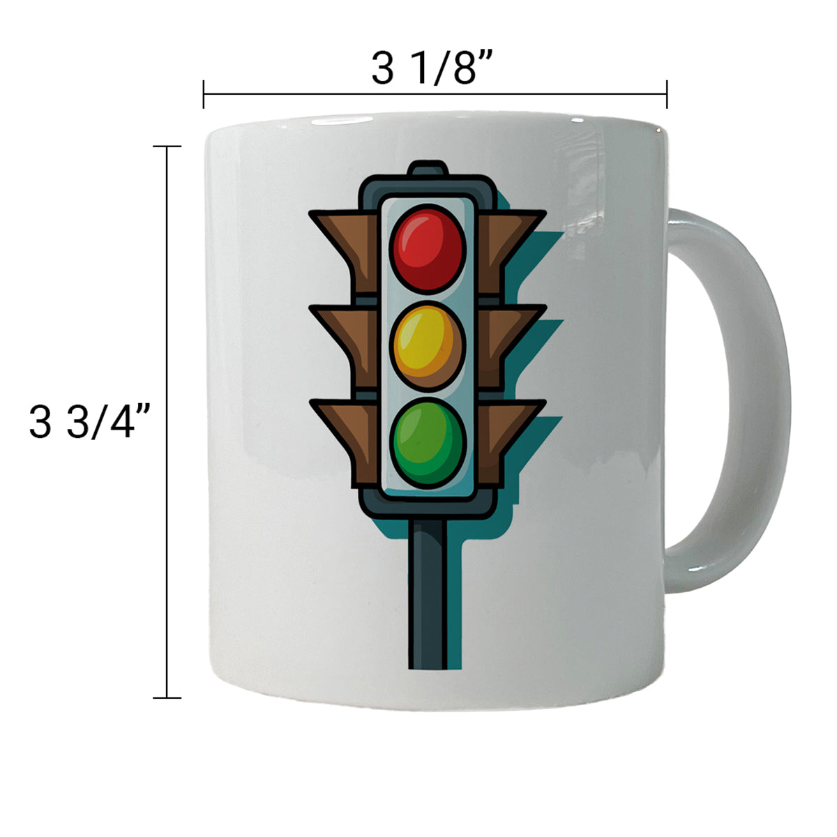 Stop Light Colorful Ceramic Tea Coffee Mug Cup - 11oz