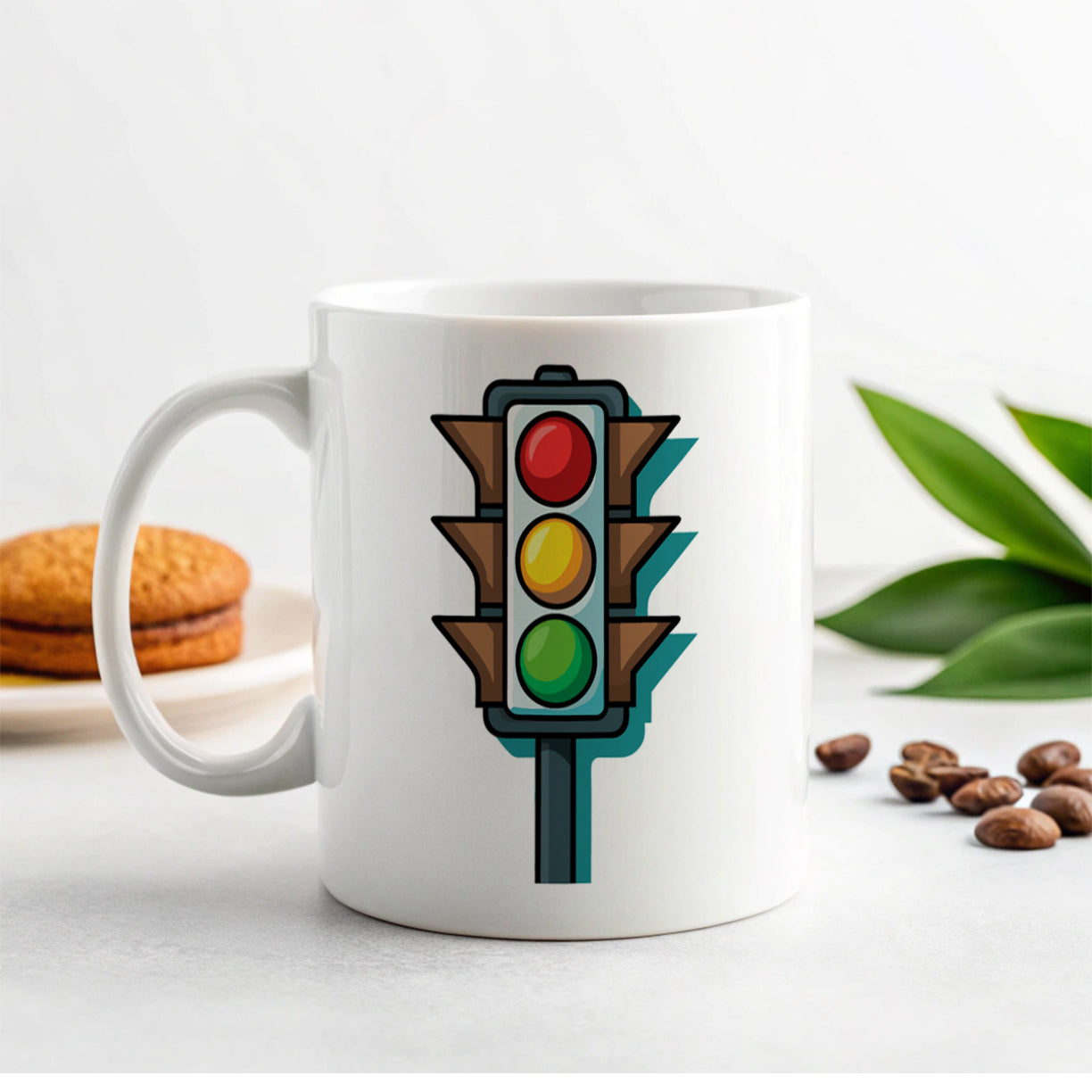 Stop Light Colorful Ceramic Tea Coffee Mug Cup - 11oz