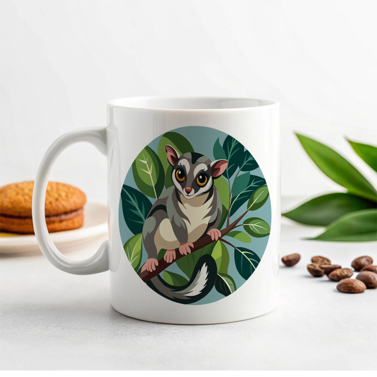 Sugar Glider on Tree Branch Ceramic Tea Coffee Mug Cup - 11oz