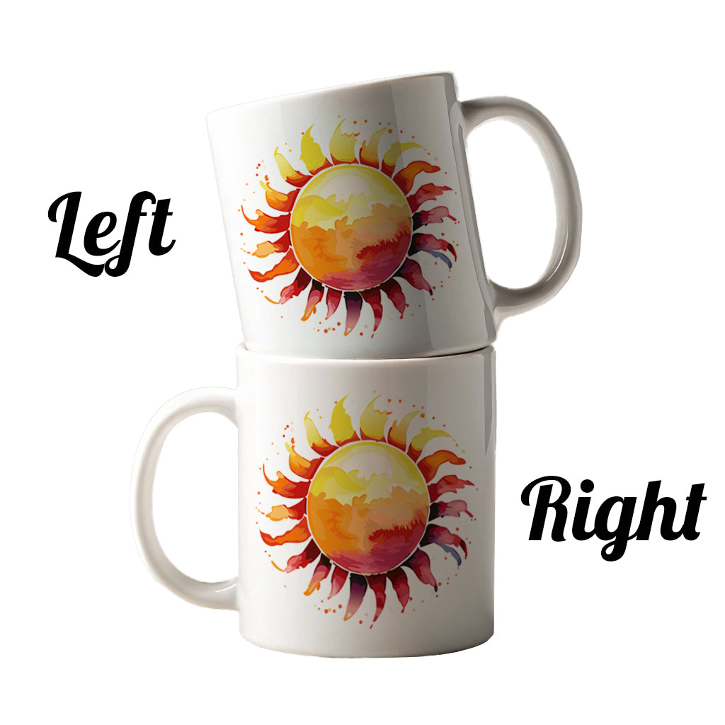 Sun Watercolor Artistic Ceramic Tea Coffee Mug Cup - 11oz
