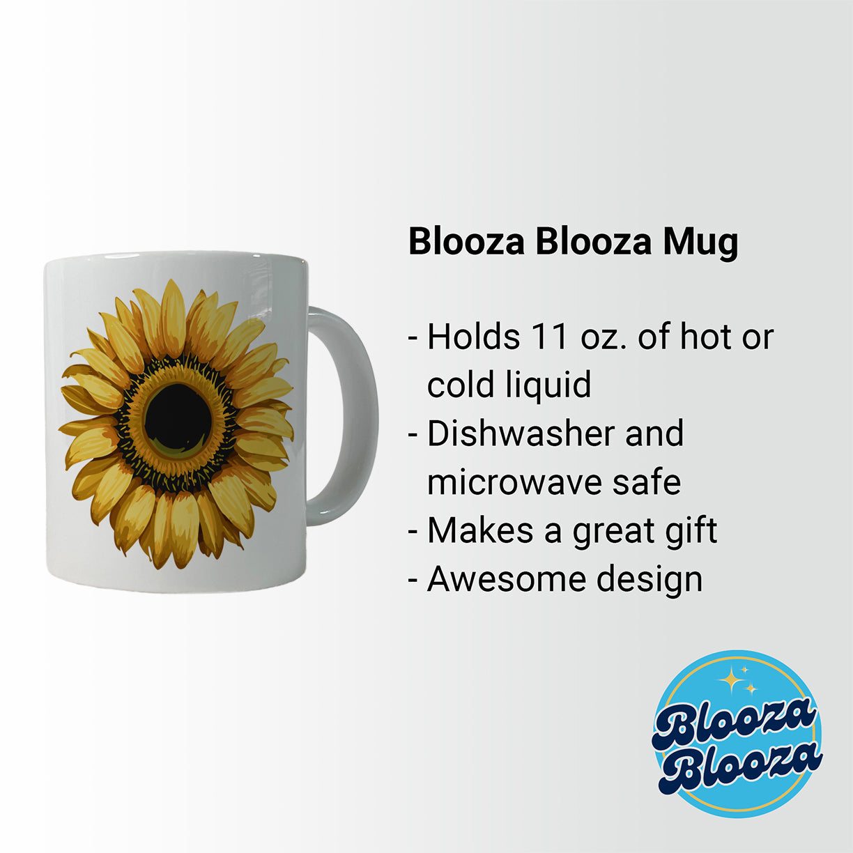 Sunflower Flower Vintage Barnwood Ceramic Tea Coffee Mug Cup - 11oz