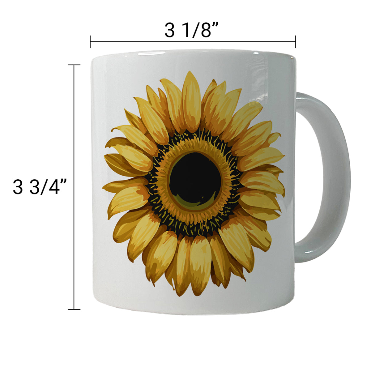 Sunflower Flower Vintage Barnwood Ceramic Tea Coffee Mug Cup - 11oz