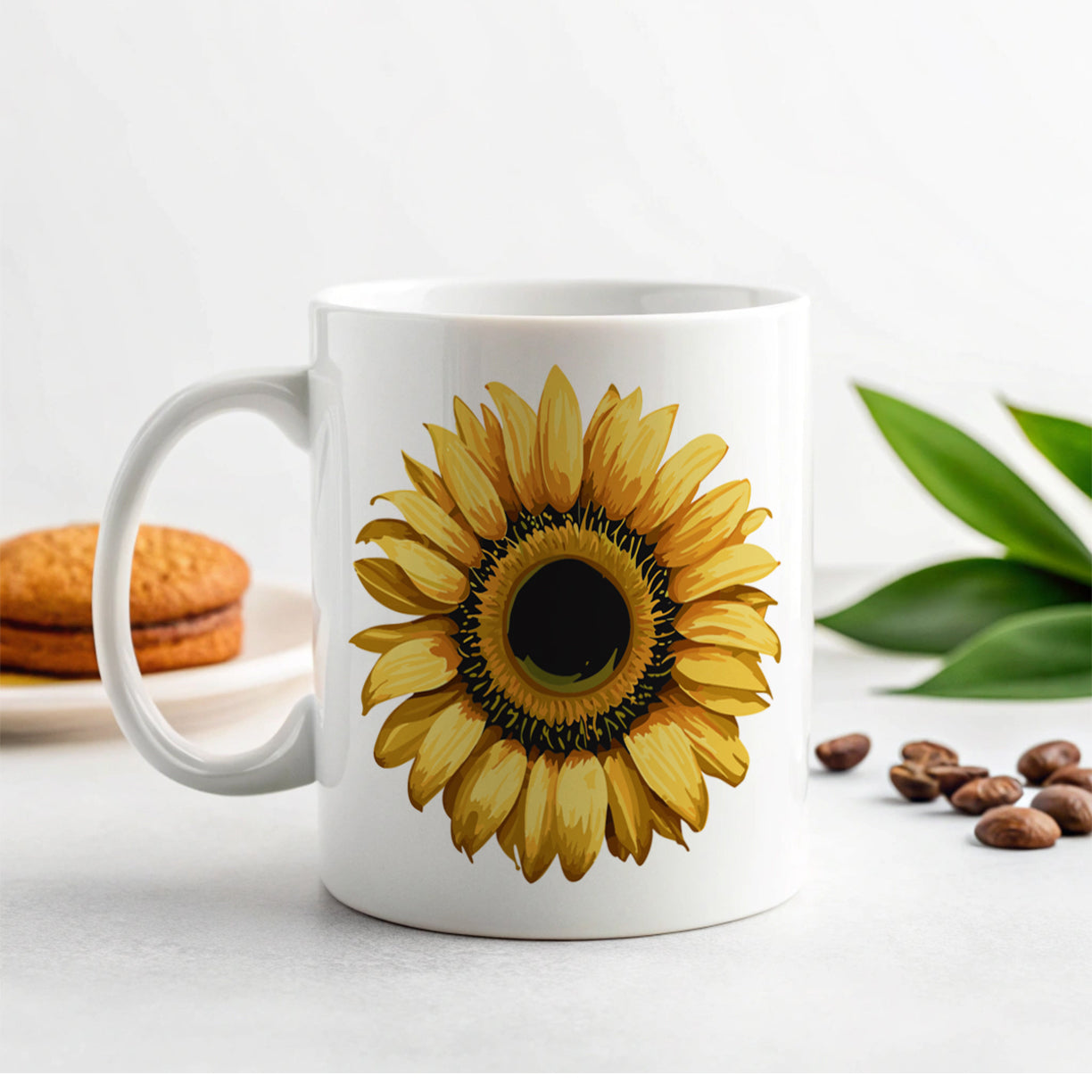 Sunflower Flower Vintage Barnwood Ceramic Tea Coffee Mug Cup - 11oz