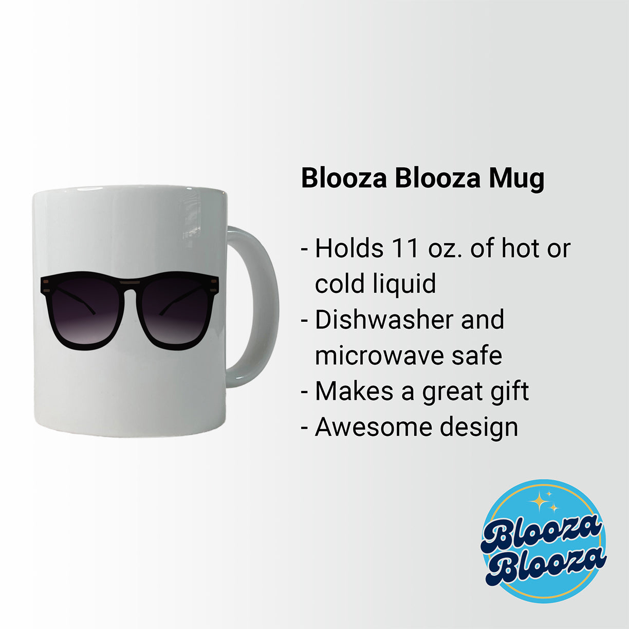 Sunglasses Black Summer Vacation Ceramic Tea Coffee Mug Cup - 11oz