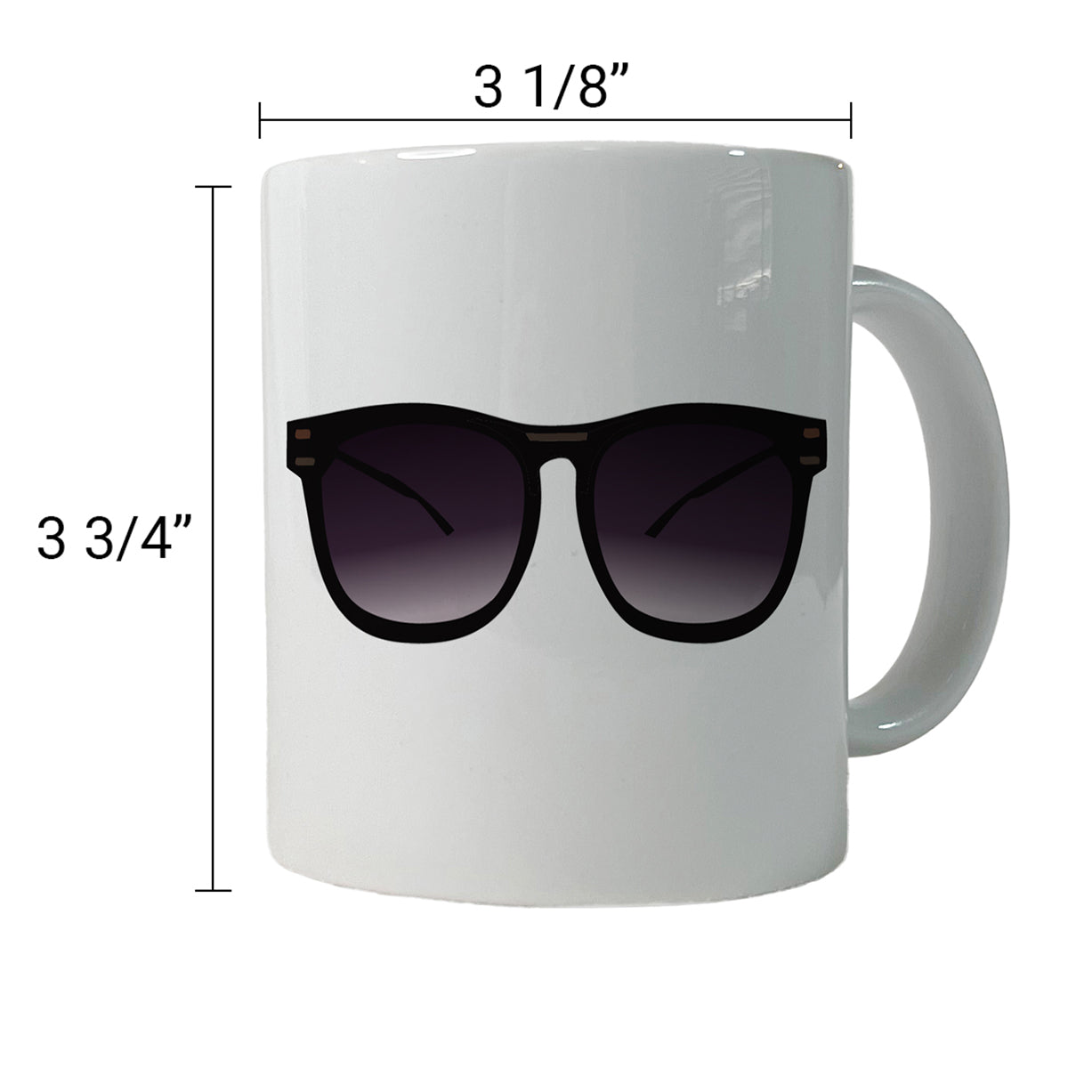 Sunglasses Black Summer Vacation Ceramic Tea Coffee Mug Cup - 11oz