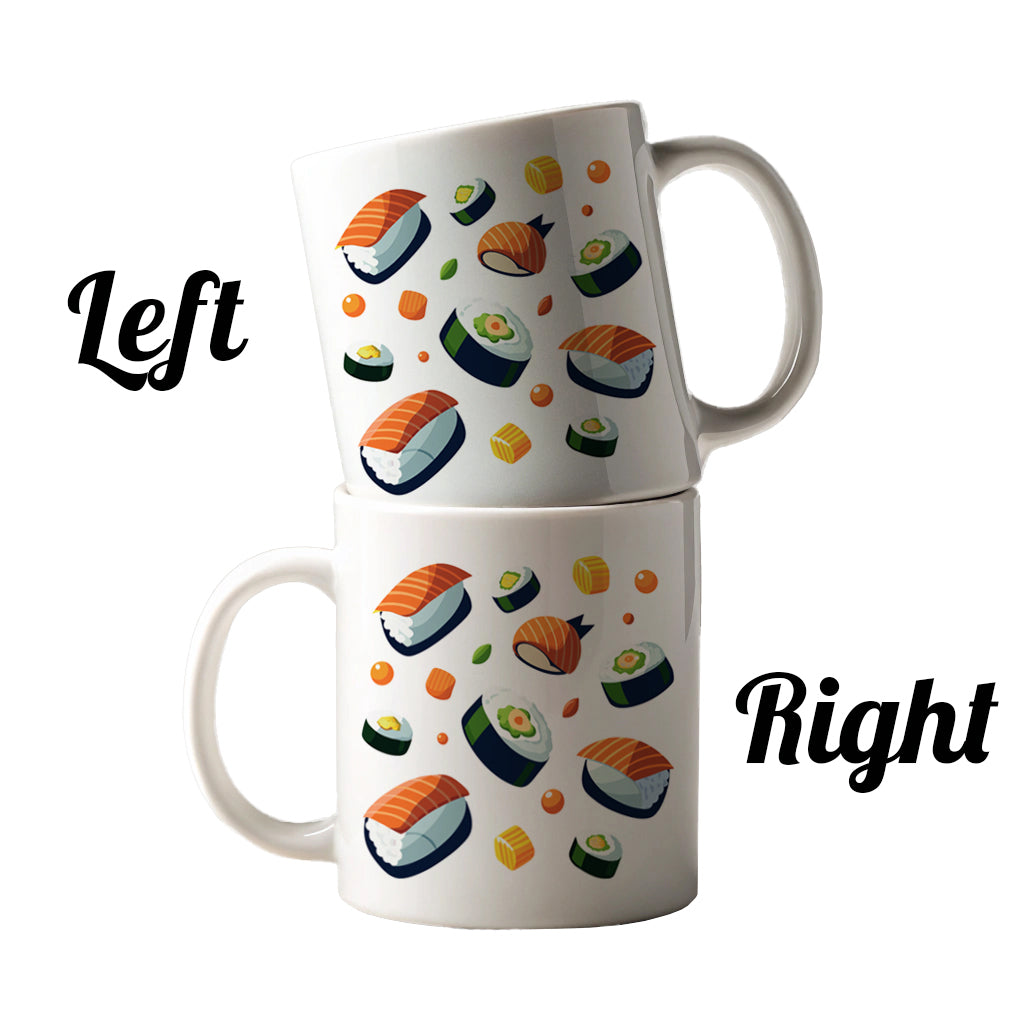 Sushi Food Scattered Ceramic Tea Coffee Mug Cup - 11oz