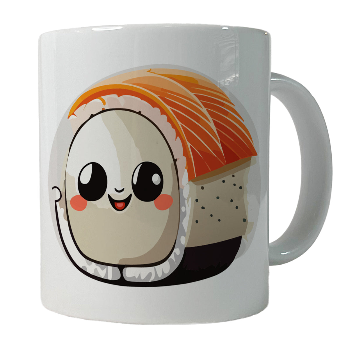 Sushi Roll Cute Chibi Kawaii Funny Food Ceramic Tea Coffee Mug Cup - 11oz