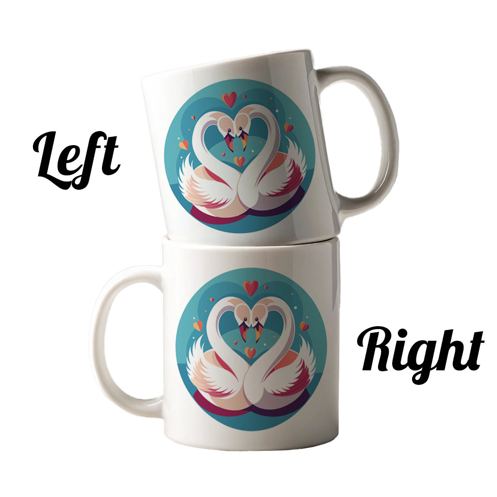 Swans in Love Anniversary Wedding Valentines Day Ceramic Tea Coffee Mug Cup - 11oz